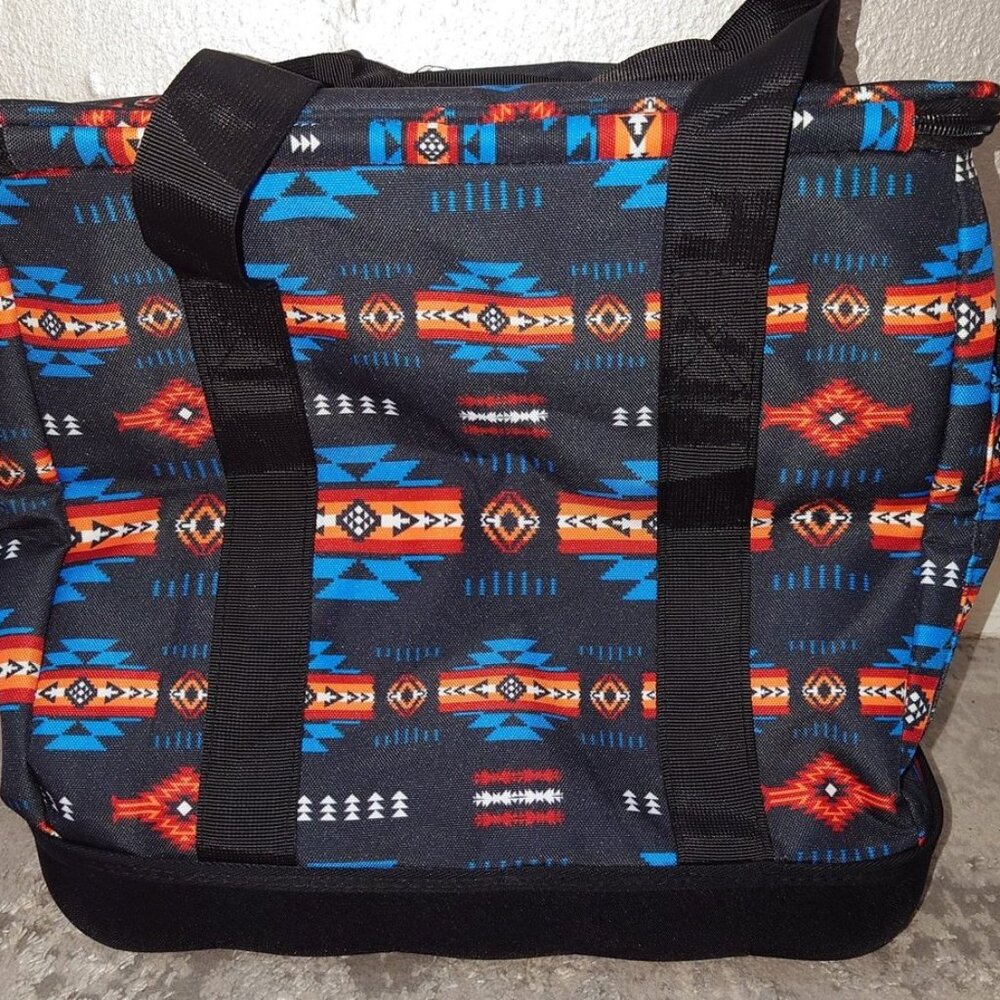 Collapsible Insulated Cooler Bag 24 Can Soft Sided Folding Tote Southwest Print